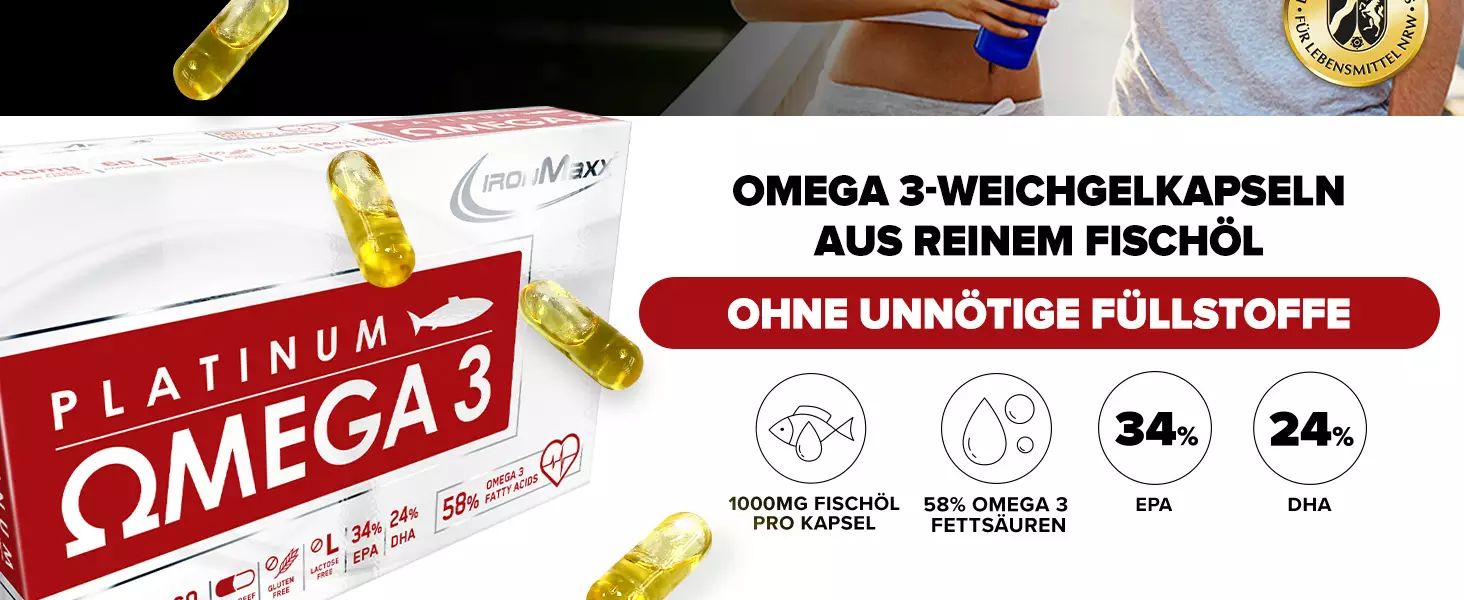 Platinum Omega 3 60 Kapszula - IronMaxx®