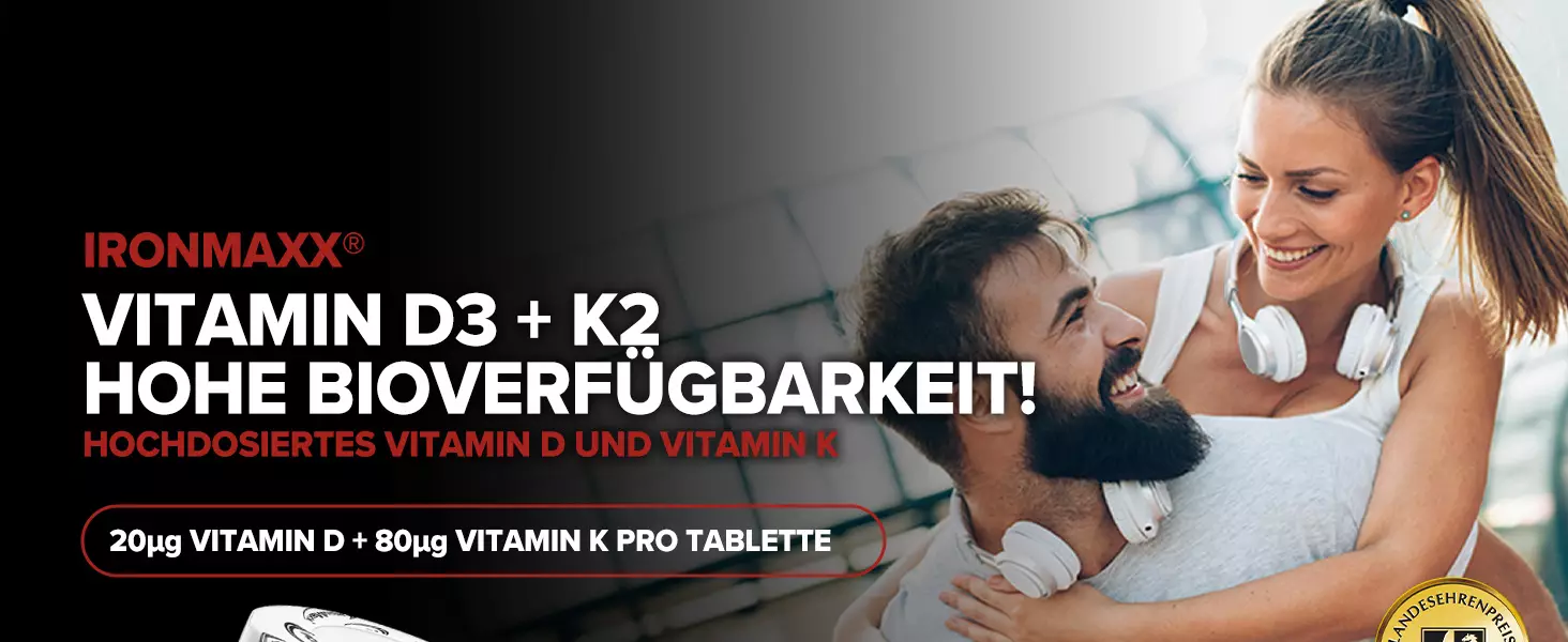 Vitamin D3+K2 150 tabletta IronMaxx®