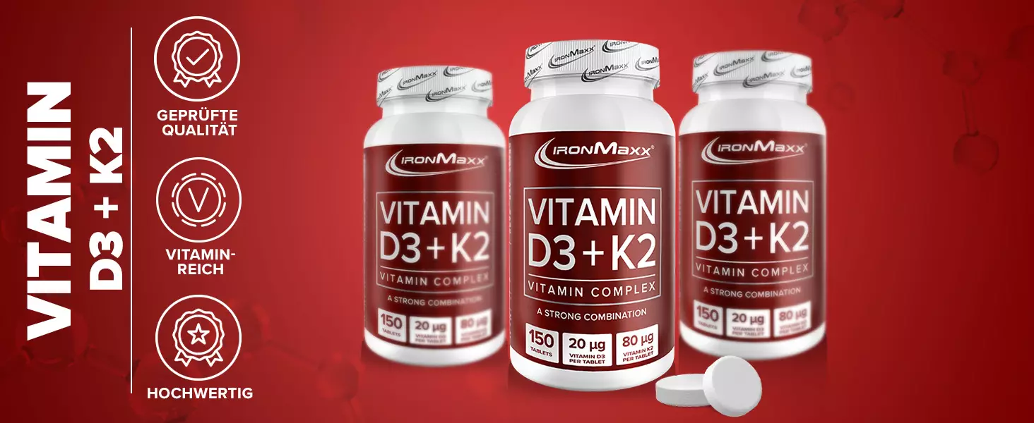 Vitamin D3+K2 150 tabletta IronMaxx®