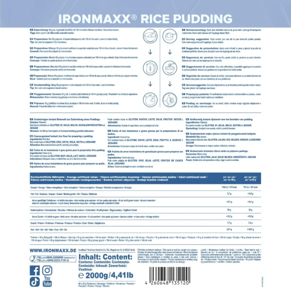 Instant Rice Pudding - IronMaxx®