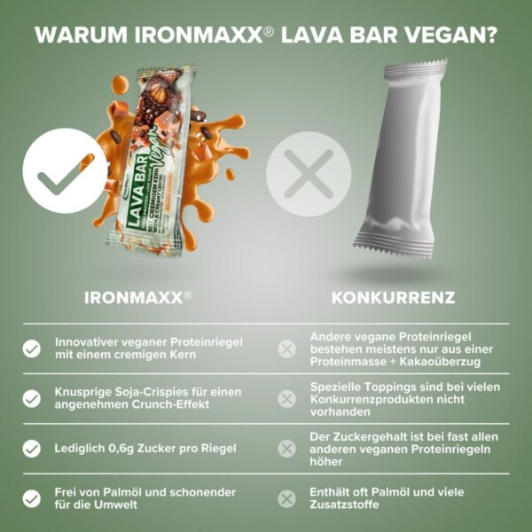 Vegan Lava Bar 40g - IronMaxx®