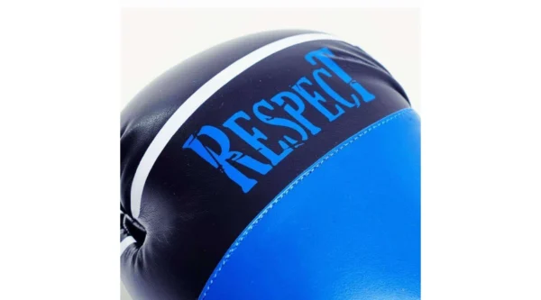 Boxkesztyű Műbőr Kék Fekete 8-12OZ - Respect Fight