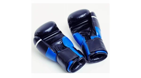 Boxkesztyű Műbőr Kék Fekete 8-12OZ - Respect Fight
