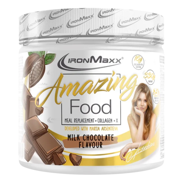 Amazing Food 330 g IronMaxx – 24 g fehérje és kollagén/adag 9 Amazing Food IronMaxx 330 g fehérjés kollagénes étkezéshelyettesítő
