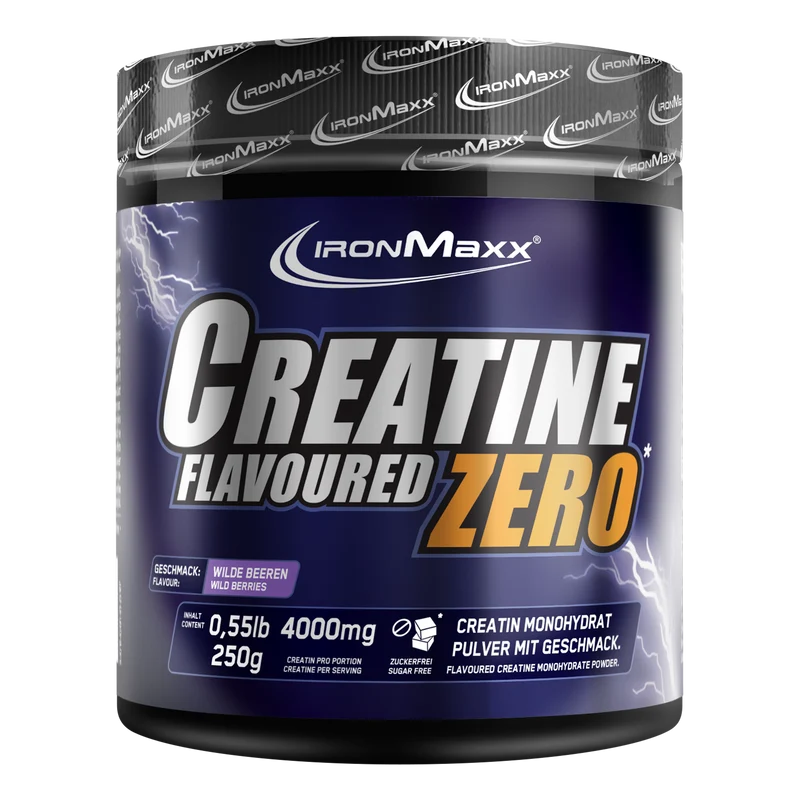 Creatine Flavoured ZERO 250 g IronMaxx® – 4 000 mg kreatin/adag