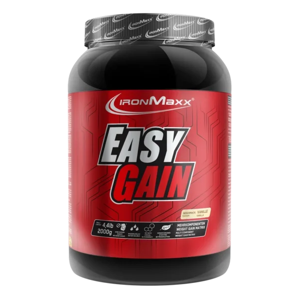 EASY GAIN 2000 g IronMaxx® – 64 g szénhidrát/adag 2 EASY GAIN 2000 g IronMaxx tömegnövelő vanília és csokoládé ízben
