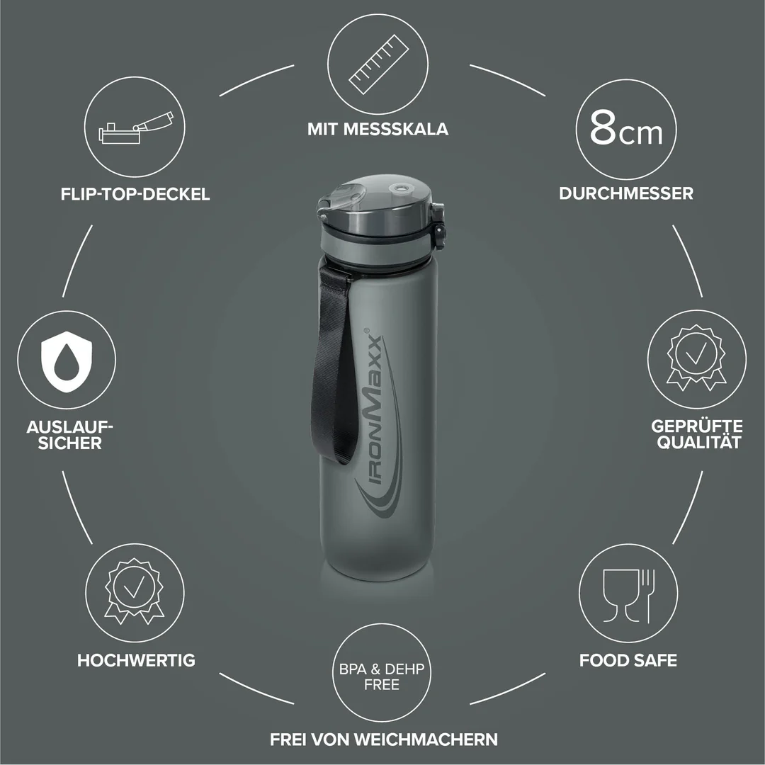 Sport Water Bottle - Sport kulacs 1000ml - IronMaxx® 5 Sport Water Bottle - Sport kulacs 1000ml - IronMaxx® - Image 5