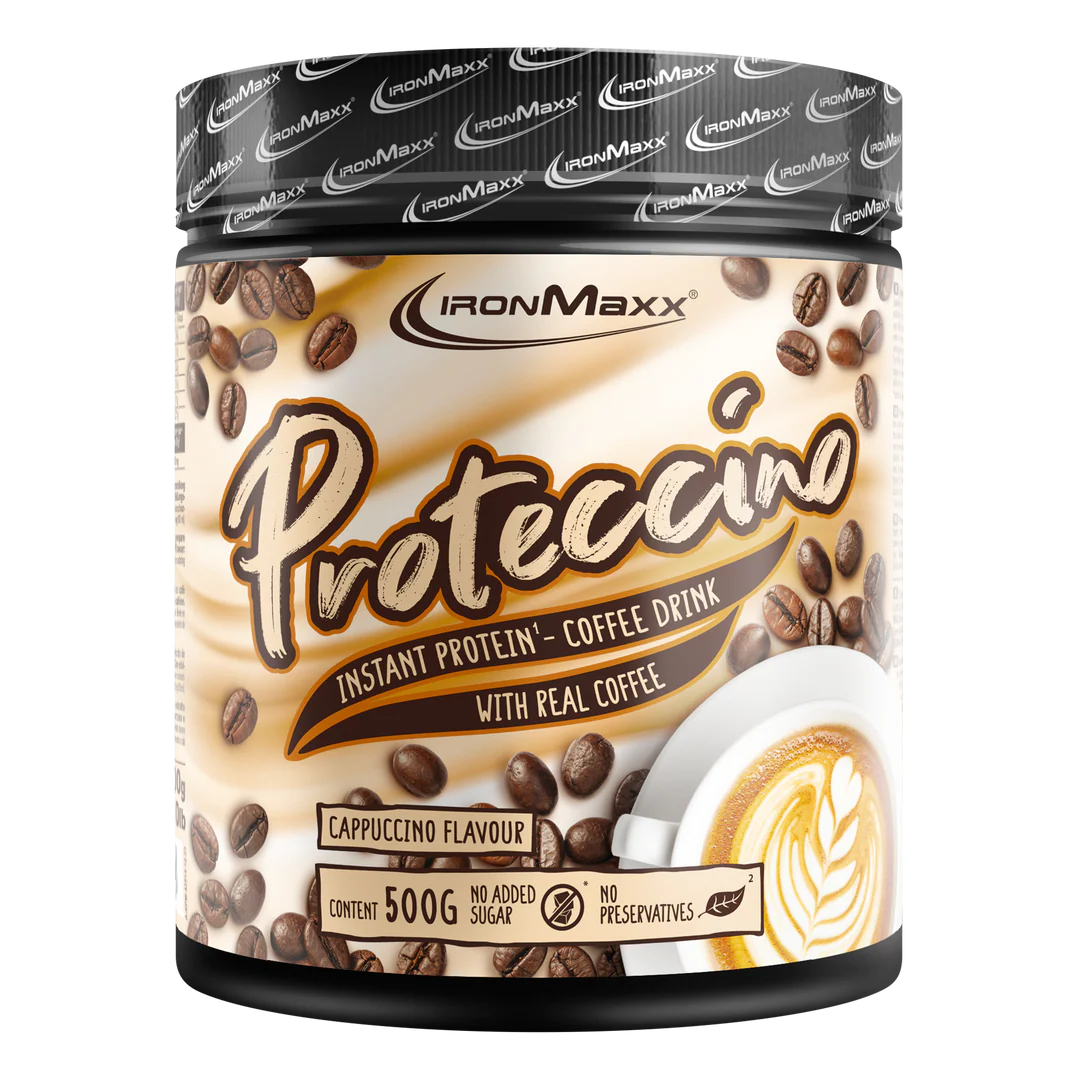 Proteccino 500 g IronMaxx® – 21 g fehérje, kb. 80 mg koffein