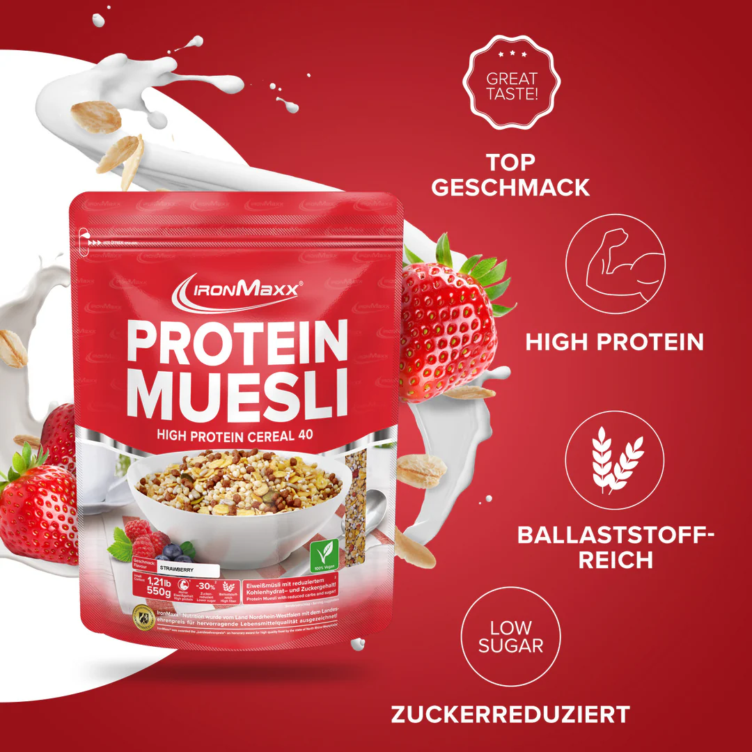 Protein Muesli 550g - IronMaxx® 2 Protein Muesli 550g - IronMaxx® - Image 2