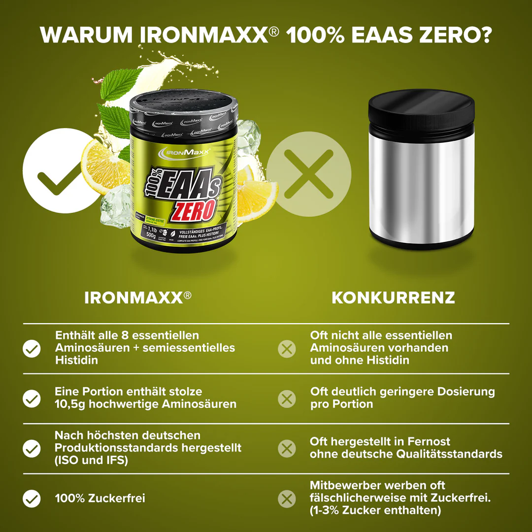 100% EAAS ZERO 500g IronMaxx® 3 100% EAAS ZERO 500g IronMaxx® - Image 3