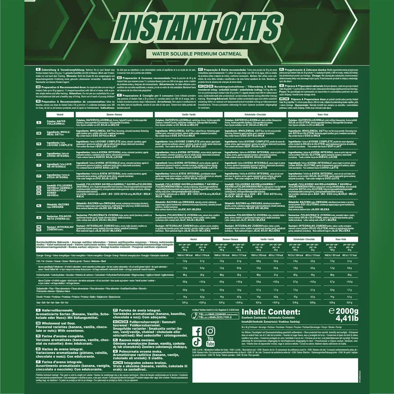 Instant Oats fehérje 2000g - IronMaxx® 4 Instant Oats fehérje 2000g - IronMaxx® - Image 4