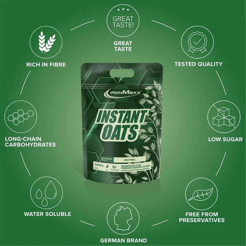 Instant Oats fehérje 2000g - IronMaxx® 5 Instant Oats fehérje 2000g - IronMaxx® - Image 5