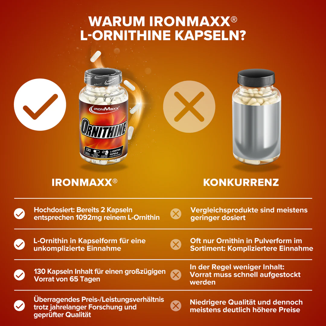 Ornithin 130 kapszula - IronMaxx® 3 Ornithin 130 kapszula - IronMaxx® - Image 3