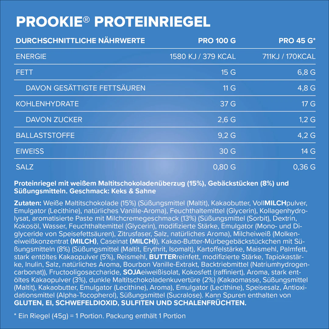 Prookie Protein Bar 45g IronMaxx – Kekszes fehérjeszelet 4 Prookie Protein Bar 45g IronMaxx – Kekszes fehérjeszelet - Image 4