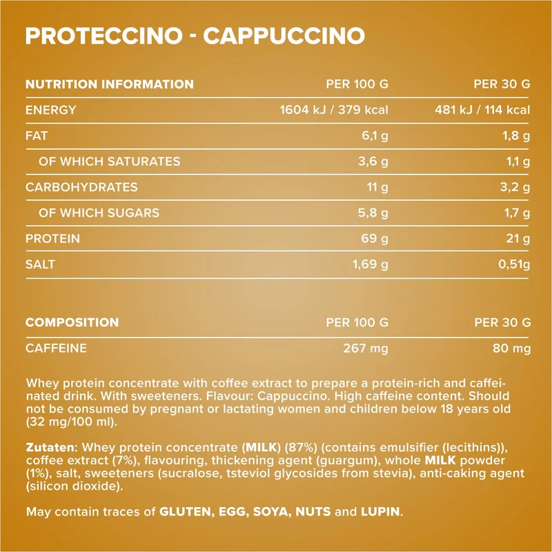 Proteccino 500 g IronMaxx – akár 69% fehérje és 80 mg koffein - Image 4
