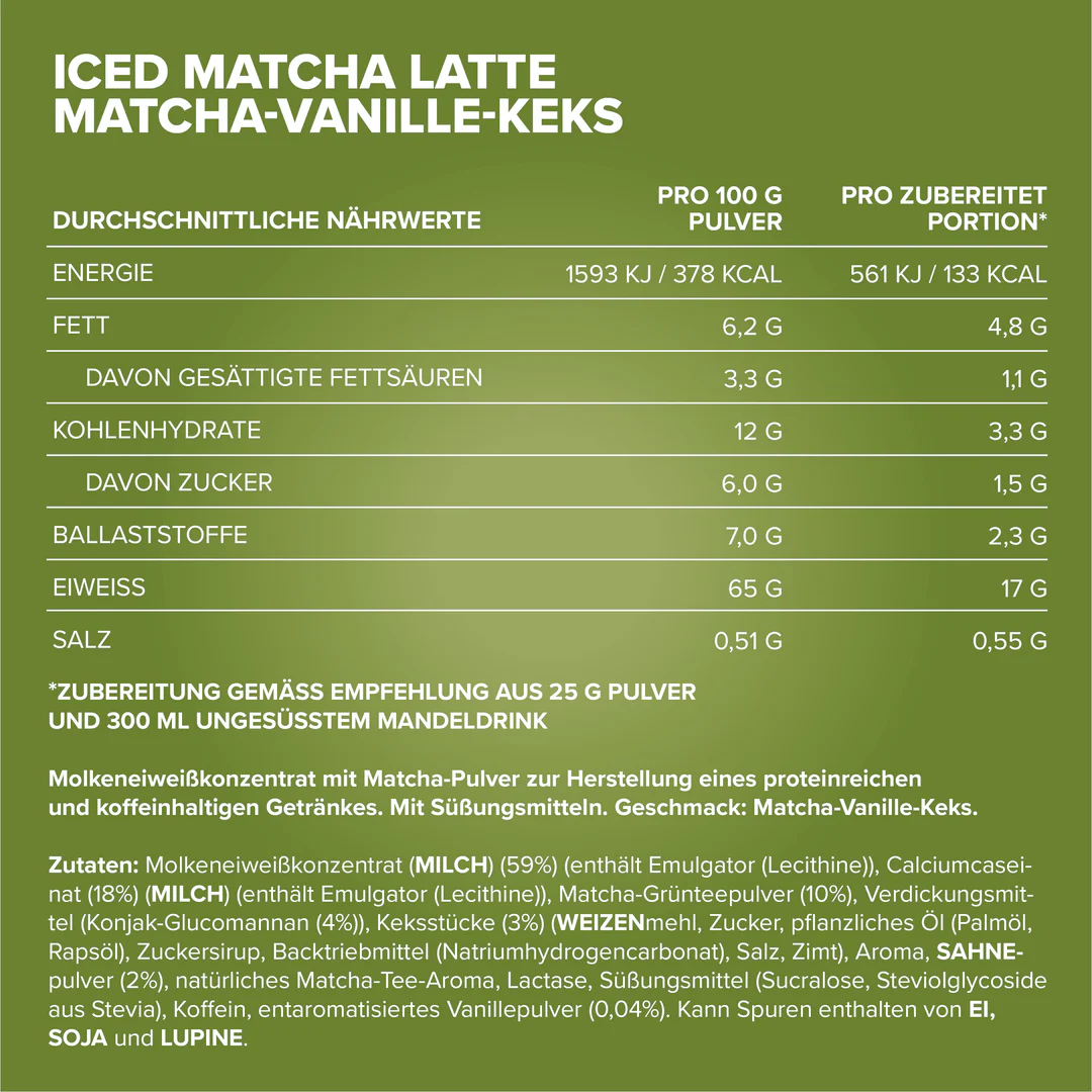 Iced Matcha Latte (300 g) – IronMaxx® 4 Iced Matcha Latte (300 g) – IronMaxx® - Image 4