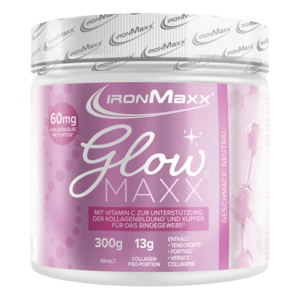 GlowMaxx 300 g IronMaxx® – 13 g kollagén/adag 7 GlowMaxx 300g IronMaxx kollagénformula